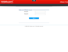 Tablet Screenshot of partners.hotels.com