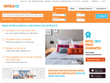 Tablet Screenshot of hotels.cz